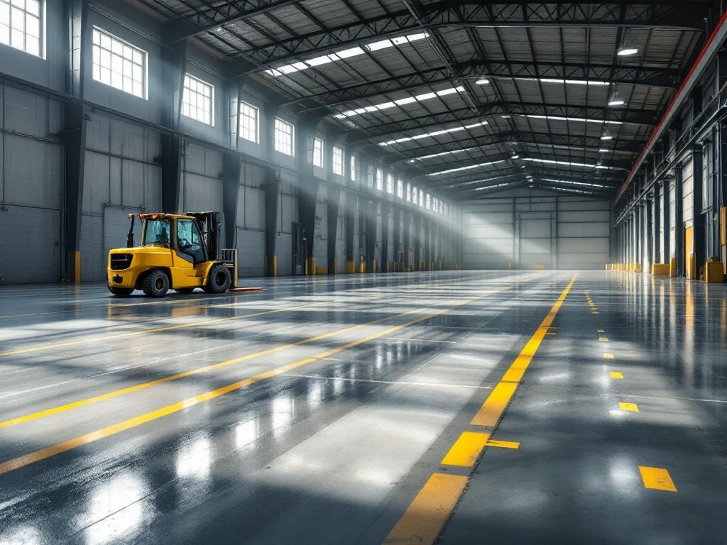 Industrial warehouse epoxy floor