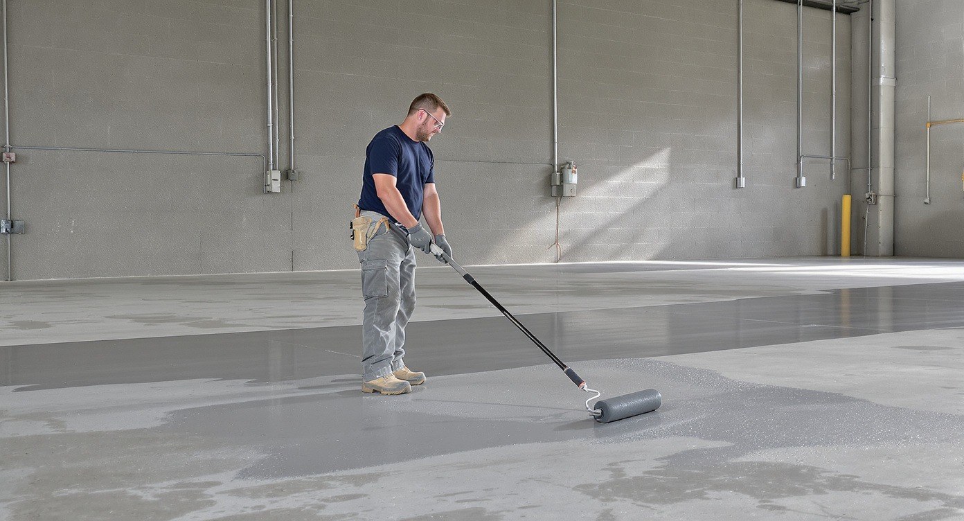 Commercial showroom floor installation